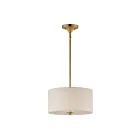 Maxim Lighting 10011OMNAB Bongo 2-Lights 60W Natural Aged Brass Semi-Flush Mount