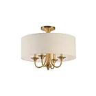 Maxim Lighting 10013OMNAB Bongo 4-Lights 60W Natural Aged Brass Semi-Flush Mount