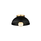 Maxim Lighting 10020BKNAB 1-Light 60W Black/Natural Aged Brass Flush Mount