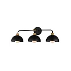 Maxim Lighting 10023BKNAB 3-Lights 180W Black/Natural Aged Brass Bath Vanity Light