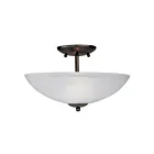 Maxim Lighting 10042FTOI Logan 2-Lights 60W Oil Rubbed Bronze Semi-Flush Mount