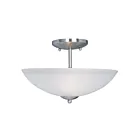 Maxim Lighting 10042FTSN Logan 2-Lights 60W Satin Nickel Semi-Flush Mount