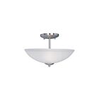 Maxim Lighting 10042FTSN Logan 2-Lights 60W Satin Nickel Semi-Flush Mount