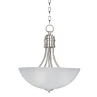 Maxim Lighting 10044FTSN Logan 3-Lights 180W Satin Nickel Pendant