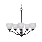 Maxim Lighting 10065FTOI Stefan 5-Lights 300W Oil Rubbed Bronze Incandescent Chandelier