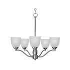 Maxim Lighting 10065FTSN Stefan 5-Lights 300W Satin Nickel Incandescent Chandelier