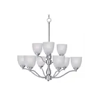 Maxim Lighting 10066FTSN Stefan 9-Lights 540W Satin Nickel Incandescent Chandelier