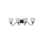 Maxim Lighting Stefan 10074FTBK 4-Lights 60W Black Vanity Light