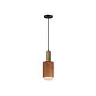 Maxim Lighting 10092WWDTN Scout 1-Light 9W Weathered Wood/Tan Leather Pendant