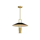 Maxim Lighting 10098BKSBR Tahoe 2-Lights 14W Black/Satin Brass Pendant