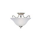 Maxim Lighting 10120FTSN Basix 2-Lights 60W Satin Nickel Semi-Flush Mount