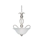 Maxim Lighting 10121FTSN Basix 3-Lights 180W Satin Nickel Pendant