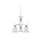 Maxim Lighting 10122FTSN Basix 3-Lights 180W Satin Nickel Incandescent Chandelier