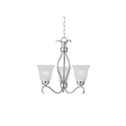 Maxim Lighting 10123FTSN Basix 3-Lights 180W Satin Nickel Incandescent Chandelier