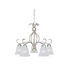 Maxim Lighting 10124FTSN Basix 5-Lights 300W Satin Nickel Incandescent Chandelier