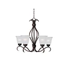 Maxim Lighting 10125FTOI Basix 5-Lights 300W Oil Rubbed Bronze Incandescent Chandelier