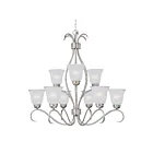 Maxim Lighting 10128FTSN Basix 9-Lights 540W Satin Nickel Incandescent Chandelier
