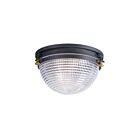 Maxim Lighting 10180OIAB Portside 1-Light 60W Oil Rubbed Bronze/Antique Brass Flush Mount