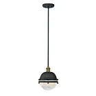 Maxim Lighting 10184OIAB Portside 1-Light 60W Oil Rubbed Bronze/Antique Brass Pendant