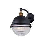 Maxim Lighting Portside 10186OIAB Oil Rubbed Bronze/Antique Brass 60W Outdoor Wall Mount