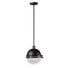 Maxim Lighting 10187OIAB Portside 1-Light 60W Oil Rubbed Bronze/Antique Brass Pendant