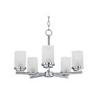 Maxim Lighting 10205FTSN Corona 5-Lights 300W Satin Nickel Incandescent Chandelier