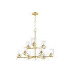 Maxim Lighting 10206CLSBR Corona 9-Lights 540W Satin Brass Incandescent Chandelier