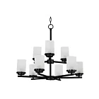 Maxim Lighting 10206FTBK Corona 9-Lights 540W Black Incandescent Chandelier