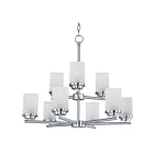 Maxim Lighting 10206FTSN Corona 9-Lights 540W Satin Nickel Incandescent Chandelier