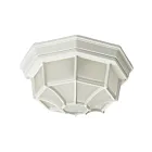 Maxim Lighting 1020WT Crown Hill 2-Lights 60W White Flush Mount