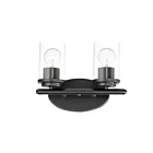 Maxim Lighting Corona 10212CLBK 2-Lights 60W Black Vanity Light