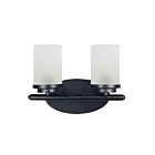 Maxim Lighting Corona 10212FTBK 2-Lights 60W Black Vanity Light