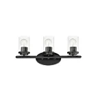 Maxim Lighting Corona 10213CLBK 3-Lights 60W Black Vanity Light