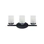 Maxim Lighting Corona 10213FTBK 3-Lights 60W Black Vanity Light