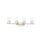 Maxim Lighting Corona 10214CLSN 4-Lights 60W Satin Nickel Vanity Light