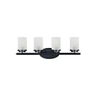 Maxim Lighting Corona 10214FTBK 4-Lights 60W Black Vanity Light