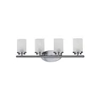 Maxim Lighting Corona 10214FTSN 4-Lights 60W Satin Nickel Vanity Light
