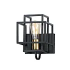 Maxim Lighting Liner 10241BKSBR 1-Light Black/Satin Brass Wall Sconce