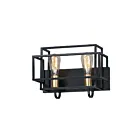 Maxim Lighting Liner 10242BKSBR 2-Lights 60W Black/Satin Brass Vanity Light