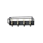 Maxim Lighting Liner 10244BKSBR 4-Lights 60W Black/Satin Brass Vanity Light