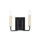 Maxim Lighting Sullivan 10252BKGLD 2-Lights 120W Black/Gold Vanity Light