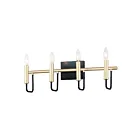 Maxim Lighting Sullivan 10254BKGLD 4-Lights 240W Black/Gold Vanity Light