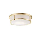 Maxim Lighting 10270WTSBR Rogue 3-Lights 40W Satin Brass Flush Mount