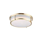Maxim Lighting 10274WTSBR Rogue 1-Light 20W Satin Brass Flush Mount