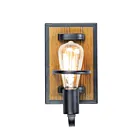 Maxim Lighting Black Forest 10301BKASB 1-Light Black/Ashbury Wall Sconce
