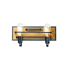 Maxim Lighting Black Forest 10302BKASB 2-Lights 60W Black/Ashbury Vanity Light