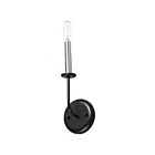 Maxim Lighting Wesley 10321BKSN 1-Light Black/Satin Nickel Wall Sconce