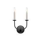 Maxim Lighting Wesley 10322BKSN 2-Lights Black/Satin Nickel Wall Sconce