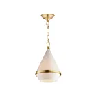 Maxim Lighting 10374WTSBR Giza 1-Light 60W Satin Brass Pendant