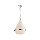 Maxim Lighting 10376WTPN Giza 1-Light 60W Polished Nickel Pendant